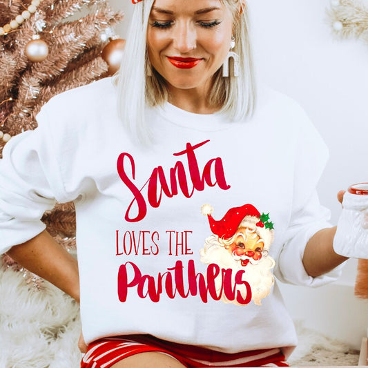 Santa Loves the Panthers DTF Transfer