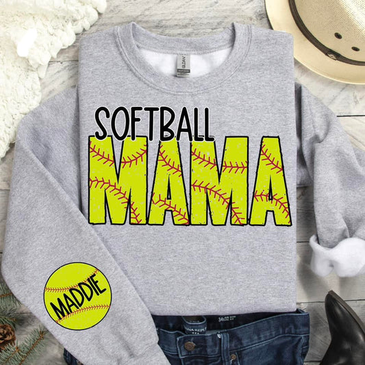 Softball Mama Custom DTF Transfer