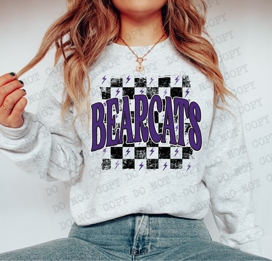 Bearcats Purple DTF Transfer