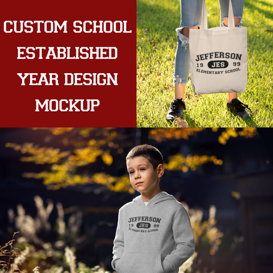 Varsity Mascot School Established Custom Design Mockup- No Physical Item!
