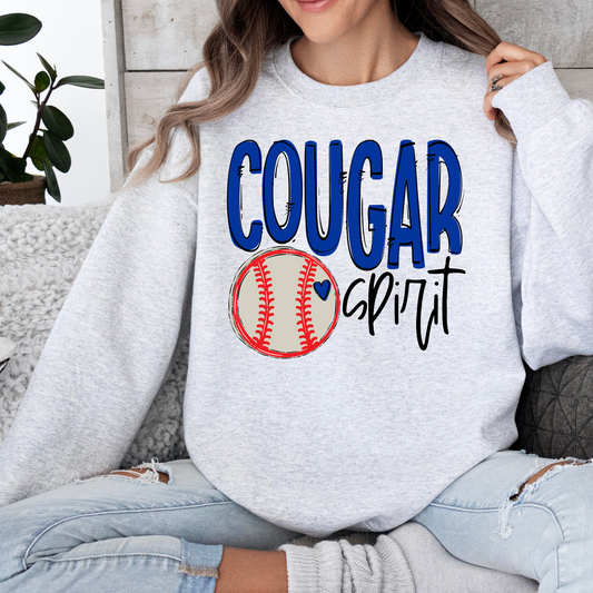 Cougar Spirit Baseball DTF Transfer