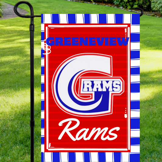 Greeneview Rams Garden Flag