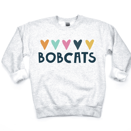 Bobcats Hearts DTF Transfer