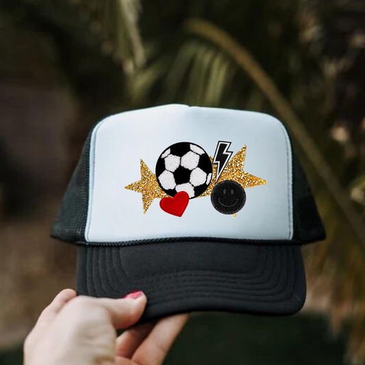 Soccer Stars Faux Hat Patch DTF Transfer/Completed Hat