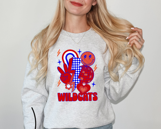 Wildcats Red and Blue  DTF Transfer