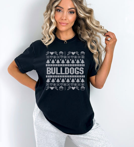 Bulldogs Ugly Christmas Sweater DTF Transfer