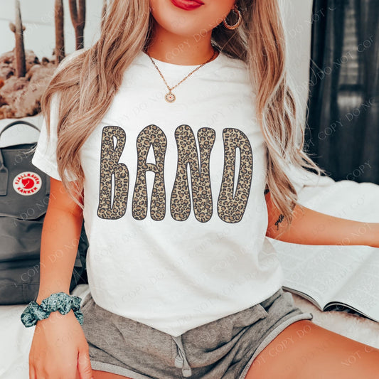 Band Bubble Leopard Graphic Tee