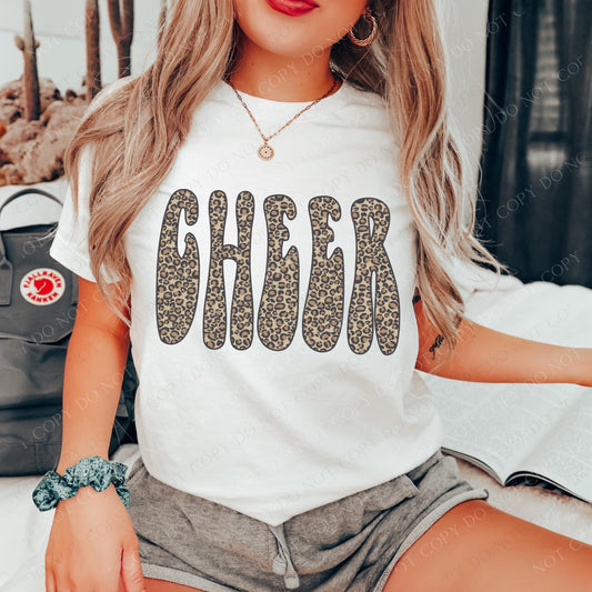 Cheer Bubble Leopard Graphic Tee