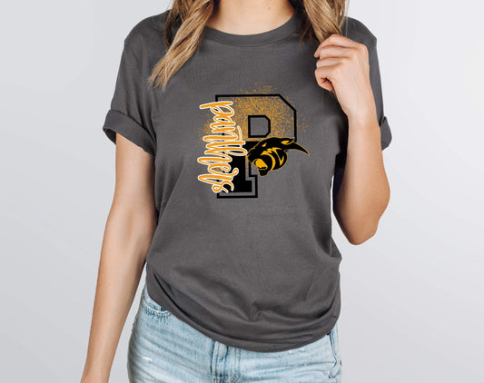 Panthers Yellow Gold Splatter Graphic Tee
