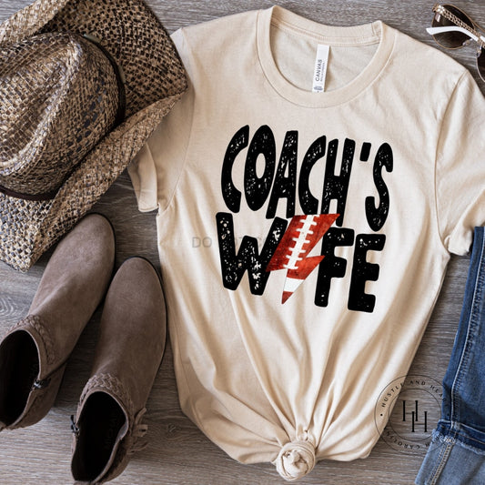 Coachs Wife Lightning Bolt Graphic Tee