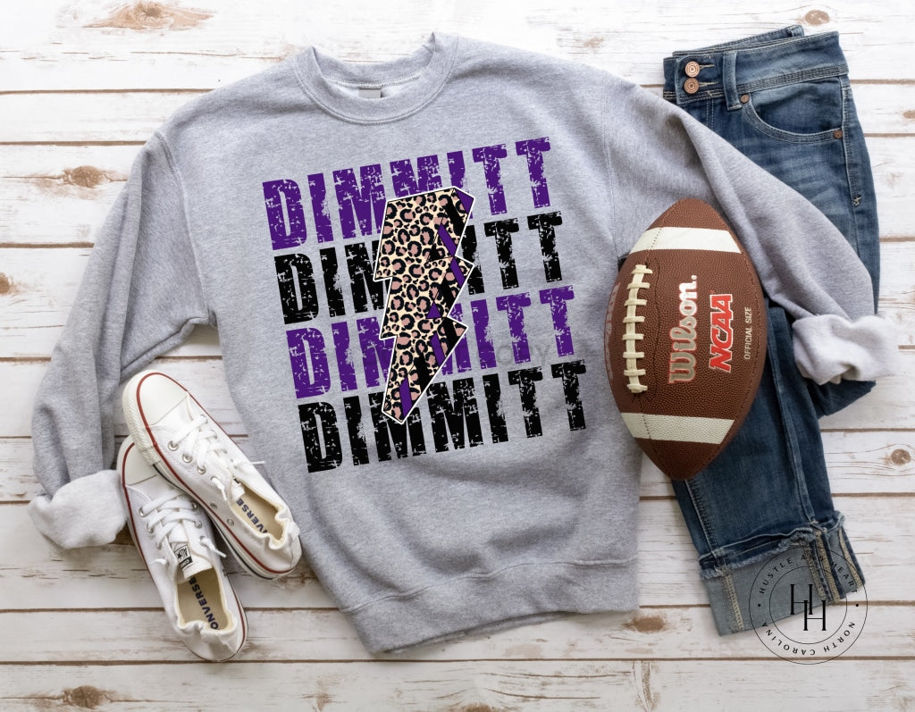 Dimmitt Purple/black Lightning Bolt Graphic Tee
