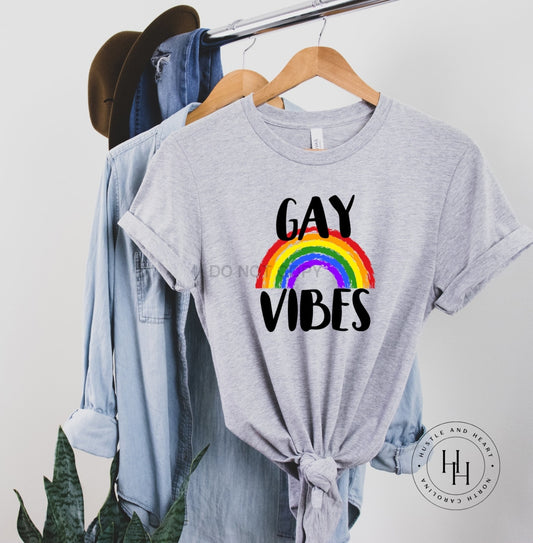 Gay Vibes Pride Graphic Tee Dtg