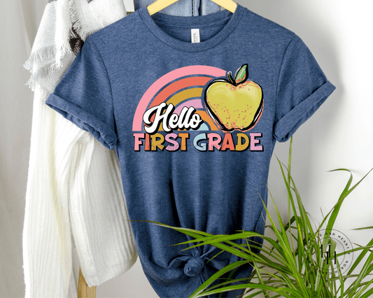 Hello 1St Grade Graphic Tee Shirt