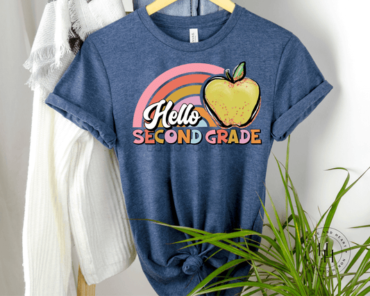 Hello 2Nd Grade Graphic Tee Shirt