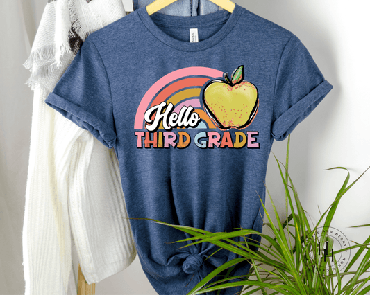 Hello 3Rd Grade Graphic Tee Shirt