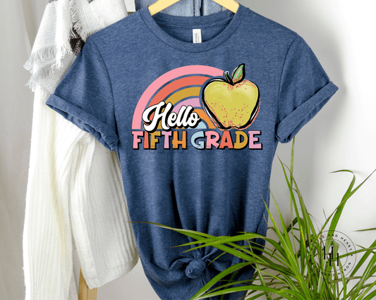 Hello 5Th Grade Graphic Tee Shirt
