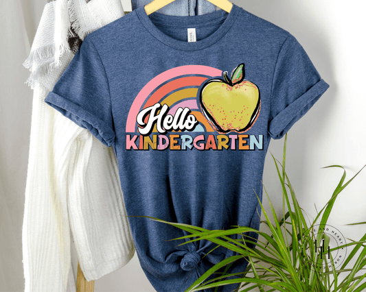 Hello Kindergarten Graphic Tee Shirt