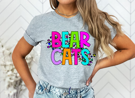 Bearcats Bright Neon Mascot Graphic Tee - DTG ONLY Tee Graphic Tee