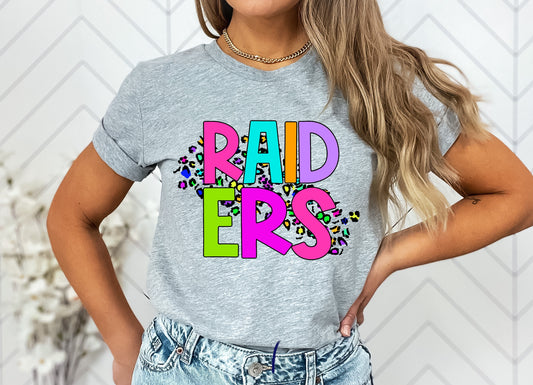 Raiders Bright Neon Mascot Graphic Tee - DTG ONLY Tee