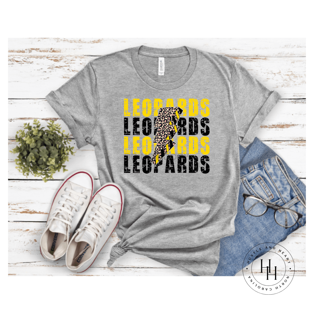 Leopards Yellow Lightning Bolt Graphic Tee