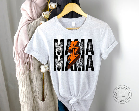 Mama Basketball Bolt Graphic Tee Shirt