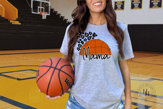 Mama Half Basketball Graphic Tee Shirt