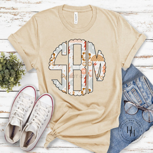 Peace & Love Monogram Graphic Tee Shirt