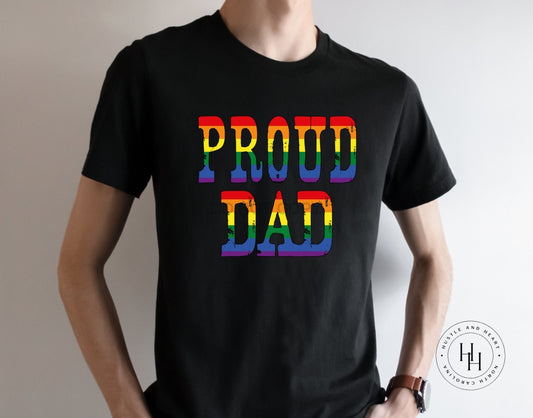 Proud Dad Ally Pride Graphic Tee Dtg